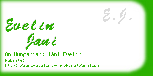 evelin jani business card